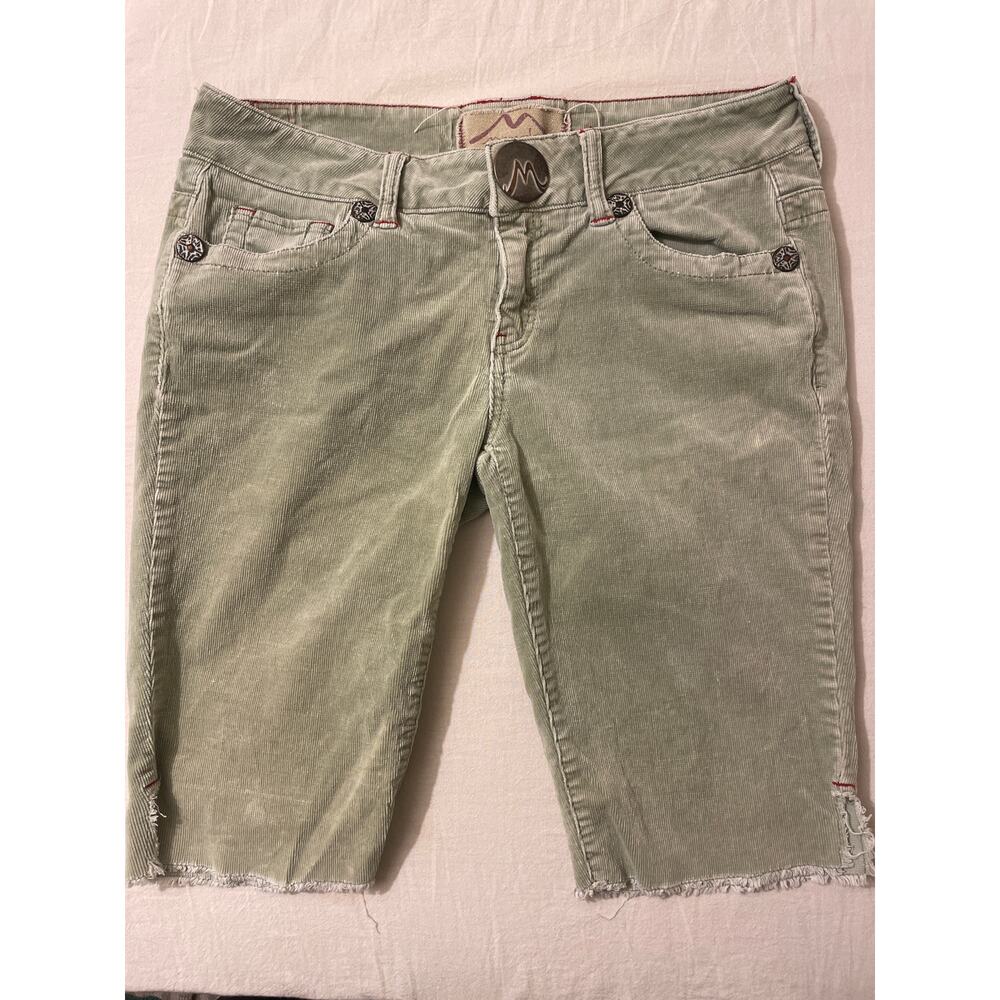 Marisa Christina‎ Corduroy Capri Cropped Pants Womens Size 30 Green